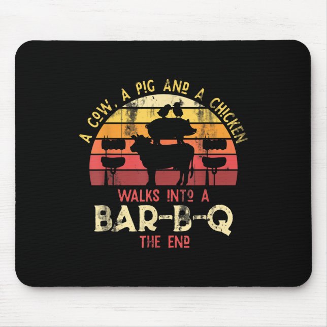 Funny Barbecue geräuchertes Fleisch Lover Geschenk Mousepad (Vorne)