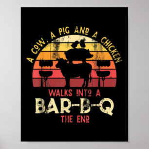 Funny Barbecue geräuchertes Fleisch Lover Geschenk Poster