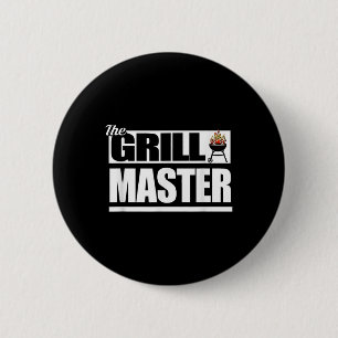 Funny Barbecue Grill Master Grillen Lovers Bar-b-q Button