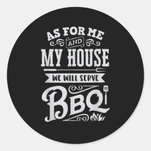 Funny Barbecue Grillen Grilling Joke Grill Master Runder Aufkleber
