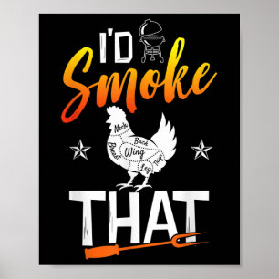 Funny Barbecue Hühnchen Grafische Frauen Männer Me Poster