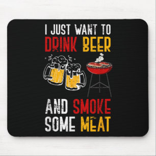 Funny Barbecue Koch Räucherter Fleischbiere Trinkg Mousepad
