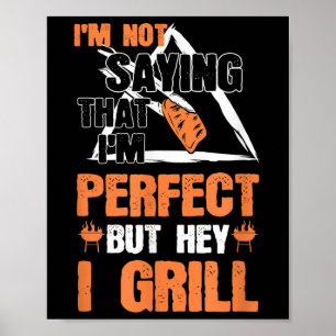 Funny Barbecue Pun Grillen Grillen Koch Zubehör B Poster