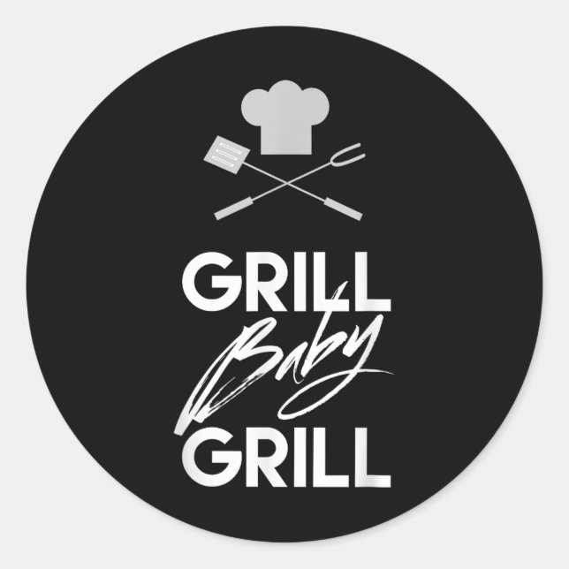 Funny Barbecue Quote Shirt Grill Baby Grill Grille Runder Aufkleber (Vorderseite)