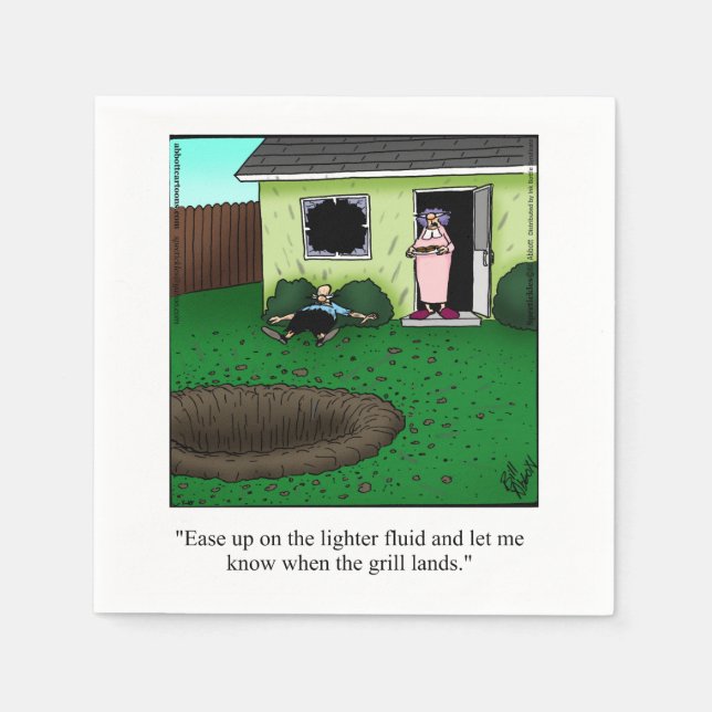 Funny Barbecue Spaß Napkins Serviette (Vorderseite)