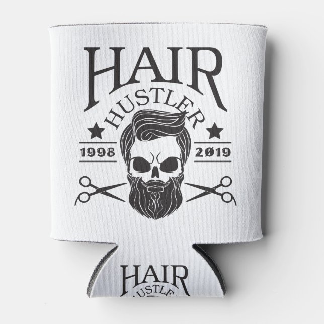 Funny Barber Bart Hair Hustler 2019 Geschenk Dosenkühler (Vorderseite)
