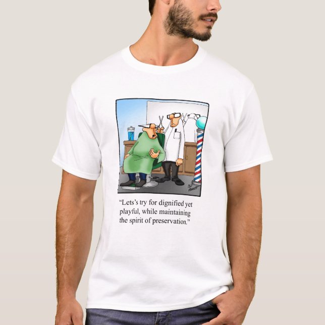 Funny Barber Haircut Tee Shirt (Vorderseite)