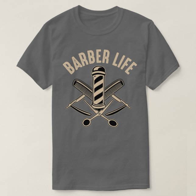 Funny Barber Zitat Barber Life T-Shirt (Design vorne)