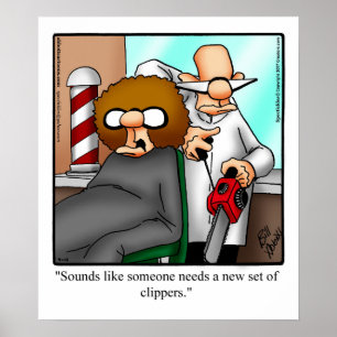 Funny Barbershop Spaß Poster