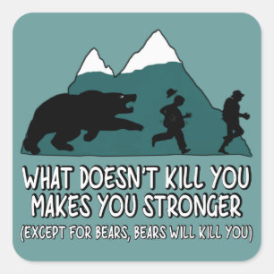 Funny Bären Quadratischer Aufkleber