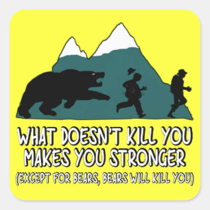 Funny Bären Quadratischer Aufkleber