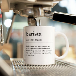 Funny barista Definition Job Beschreibung Kaffeetasse