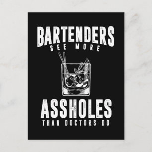 Funny Barkeeper Alcohol Mixer Barkeeper Joke Postkarte