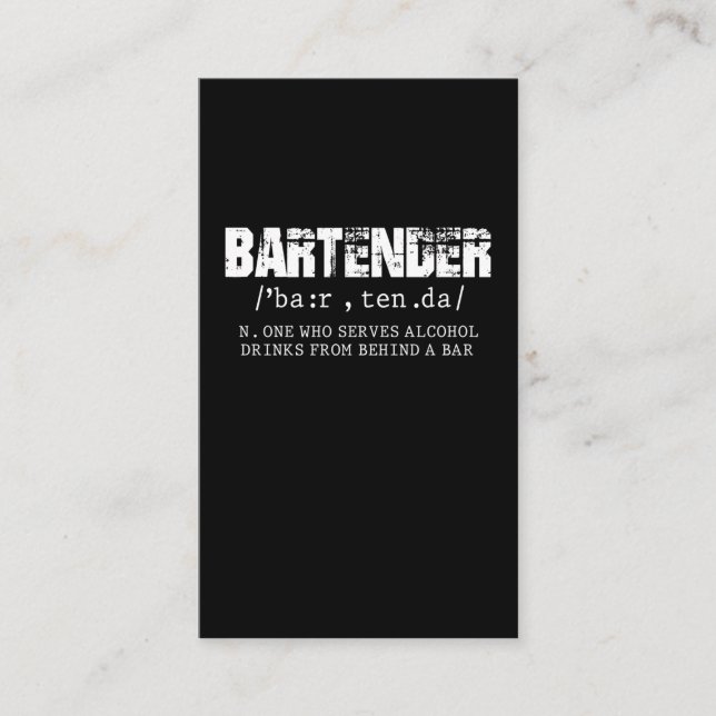 Funny Barkeeper Alcohol Mixer Barkeeper Jokes Visitenkarte (Vorderseite)