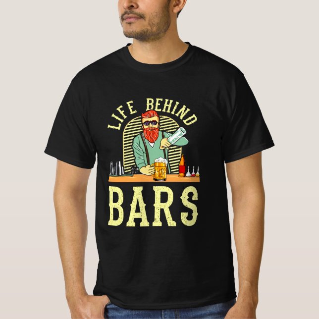 Funny Barkeeper Bars T-Shirt (Vorderseite)