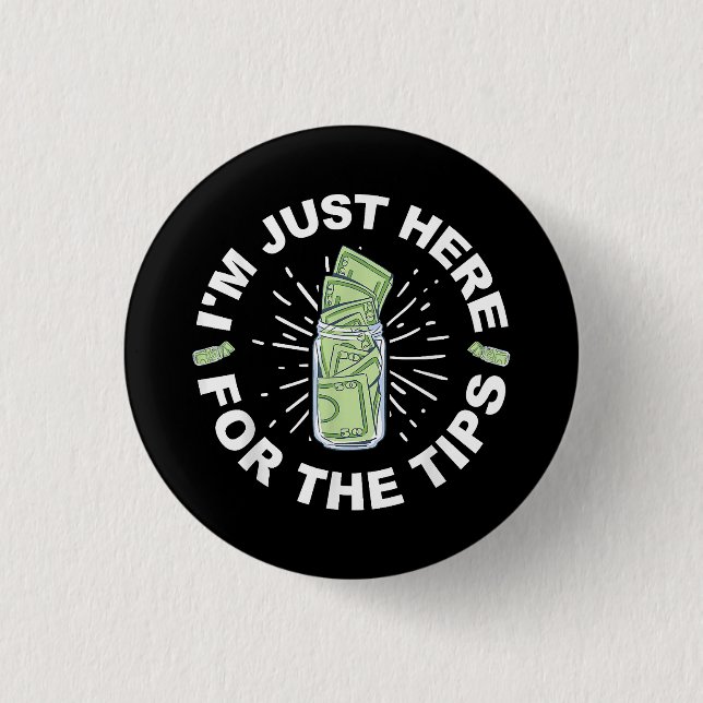 Funny Barkeeper Just Button (Vorderseite)