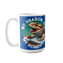 Funny Bartded Dragon Ate Hausaufgaben