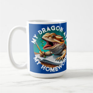 Funny Bartded Dragon Ate Hausaufgaben Kaffeetasse