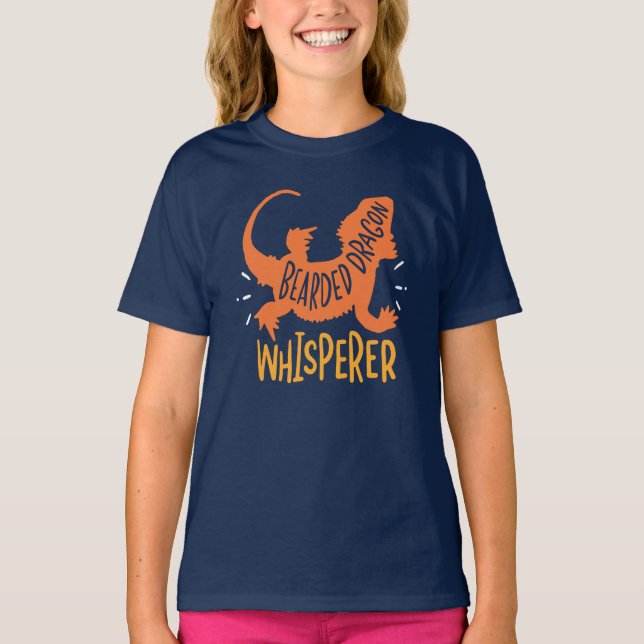 Funny Bartded Dragon Whisperer T-Shirt (Vorderseite)