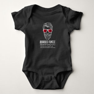 Funny Bartded Funcle Definition Neu Baby Strampler