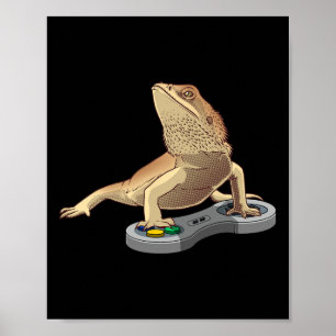 Funny Bartdragon Design for Kids Pet Video Gam Poster