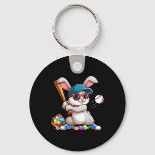 Funny Baseball Bunny Easter Shirts für Kinder Jung Schlüsselanhänger