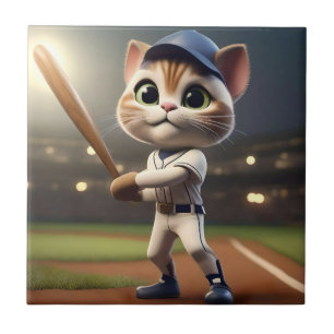 Funny Baseball Cat Fliese
