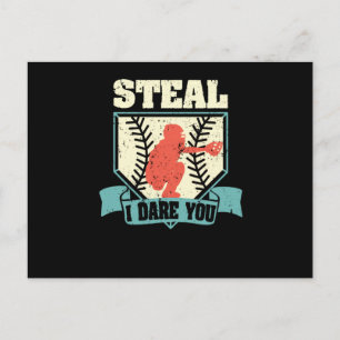 Funny Baseball Catcher Sportler Athlet Postkarte