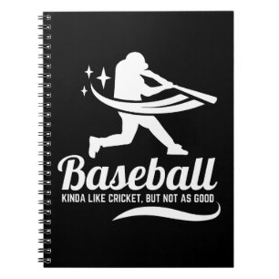 Funny Baseball Cricket Sportangebot Notizblock