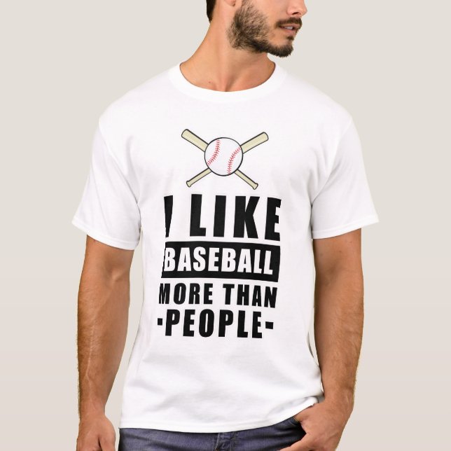 Funny Baseball Design T-Shirt (Vorderseite)