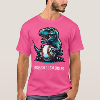 Funny Baseball Dinosaur Baseballsaurus T-Rex Baseb T-Shirt