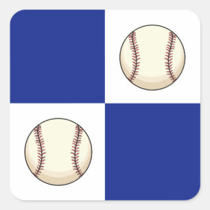 Funny Baseball Foto Template Quadratischer Aufkleber