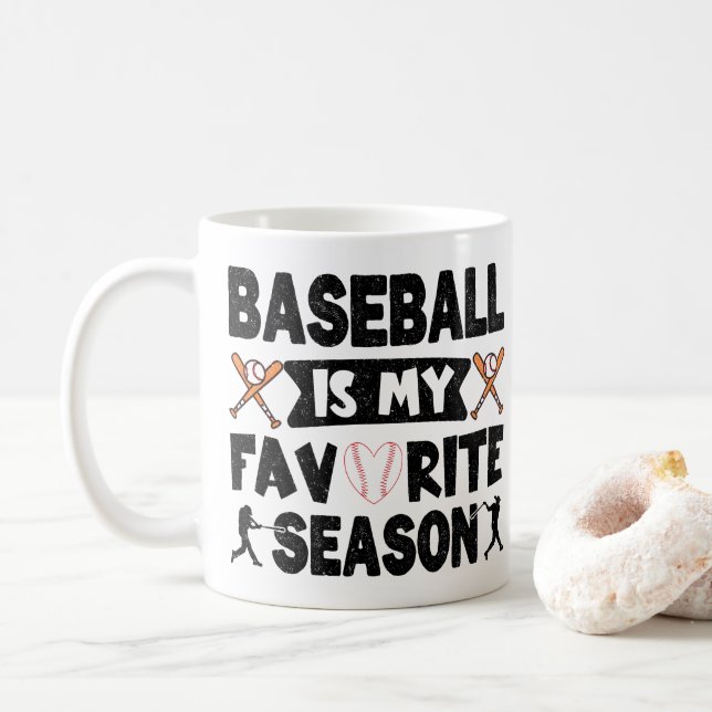 Funny Baseball ist meine Lieblingssaison Cool Base Kaffeetasse (Mit Donut)