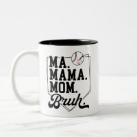 Funny Baseball Mama Bruh mit Teamname und Nummer