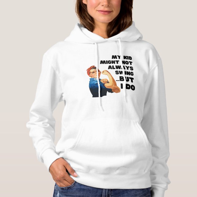Funny Baseball Mama MEIN KIND KÖNNTE NICHT IMMER S Hoodie (Vorderseite)