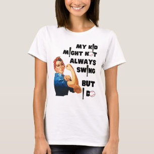 Funny Baseball Mama MEIN KIND KÖNNTE NICHT IMMER S T-Shirt