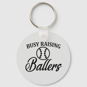 Funny Baseball Mama Vater Schlüsselanhänger