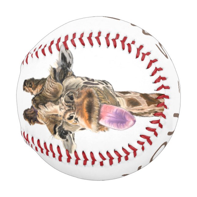 Funny Baseball mit spielerischer Giraffe - Benutze (Vorne Rechts)