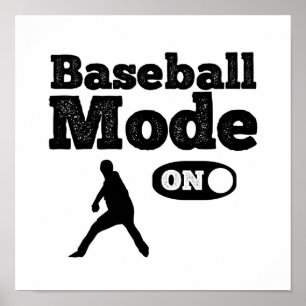 Funny Baseball-Modus für das Zitat-Sprichwort Poster