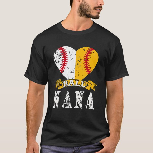 Funny Baseball Nana T Ball Nana Softball Geschenke T-Shirt (Vorderseite)