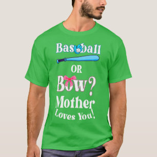 Funny Baseball oder Bow Mutter Lieben Sie T-Shirt