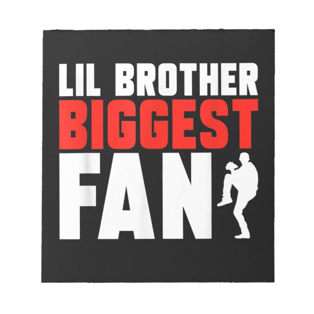 Funny Baseball Pitcher Brother Notizblock (Vorderseite)