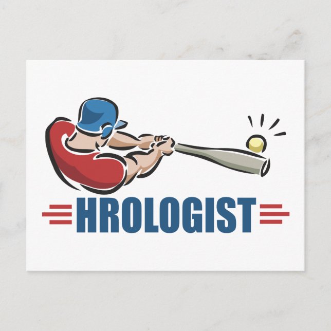 Funny Baseball Postkarte (Vorderseite)