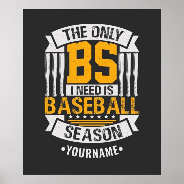 Funny Baseball Sarcasm Poster (Vorne)
