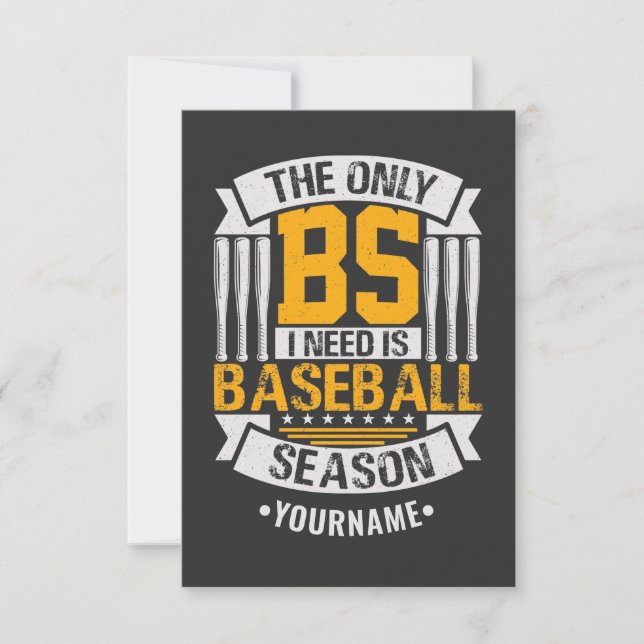 Funny Baseball Sarcasm RSVP Karte (Vorderseite)