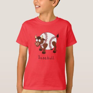 Funny Baseball sports Kids Cartoon Tier T-Shirt