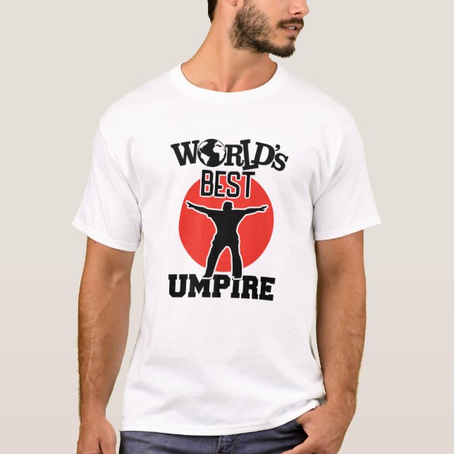 Funny Baseball Umpire Best Blue Ever T-Shirt (Vorderseite)