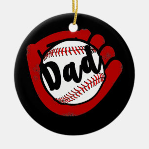 Funny Baseball Vater für Baseball Softball-Mama Keramik Ornament