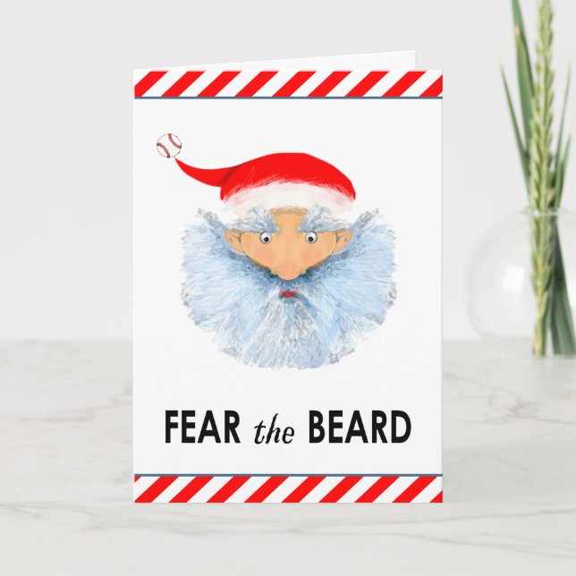 Funny Baseball Weihnachtskarte Feiertagskarte (Vorderseite)
