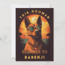 Funny Basenji Dog Parent Personalisiert Ankündigung